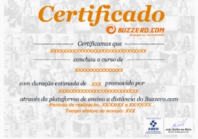Frente do certificado